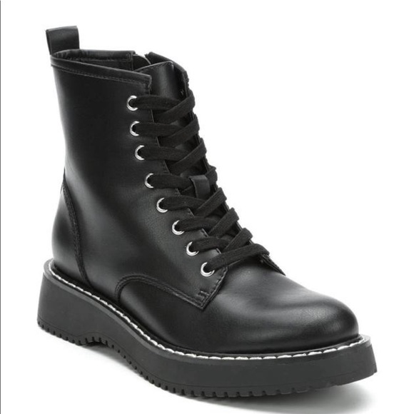 Madden Girl Kurrt Combat Boot - Black - Picture 8 of 10
